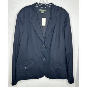 Eddie Bauer Blazer Womens 20 Tall Wool Blend Two Button Office Career Jacket